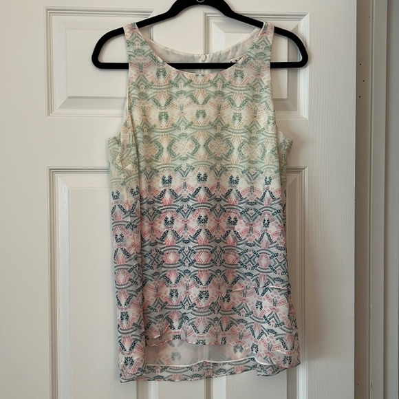 CAbi Heart of CAbi Mosaic print #250 blouse - Picture 1 of 8